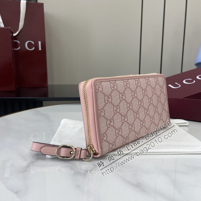 Gucci專櫃古馳最新款拉鏈錢包男女款長夾錢包 jh2768型號：819122